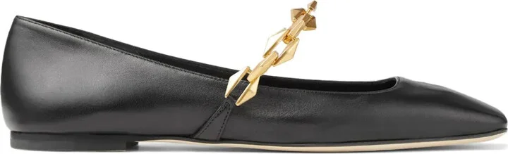 Diamond Tilda leather ballerina shoes