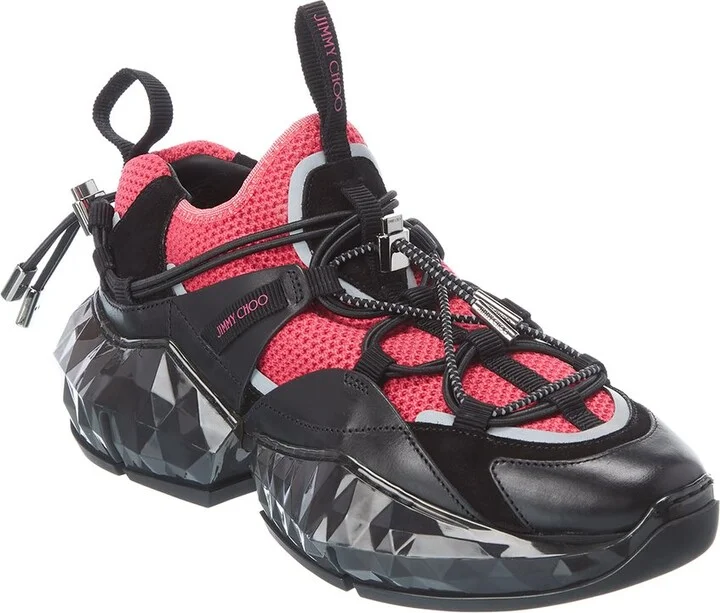 Diamond Trail/F Leather & Mesh Sneaker