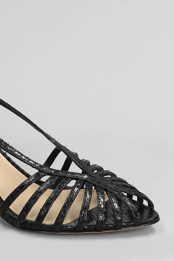 Diana 65 Sandals In Black Leather - Image 5
