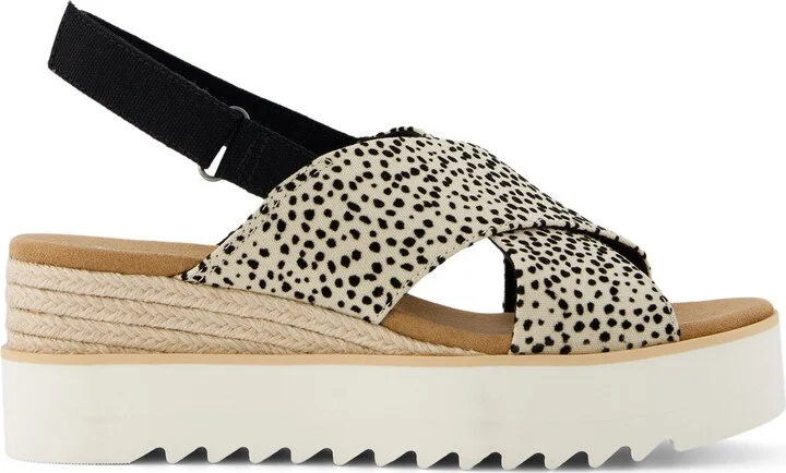 Diana Crossover Mini Cheetah Wedge Sandal