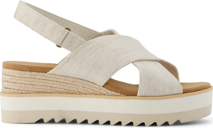 Diana Crossover Natural Wedge Sandal