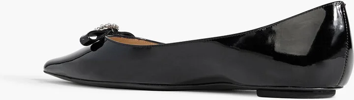 Diana embellished patent-leather point-toe flats - Image 3