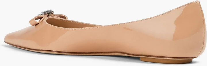 Diana embellished patent-leather point-toe flats - Image 6