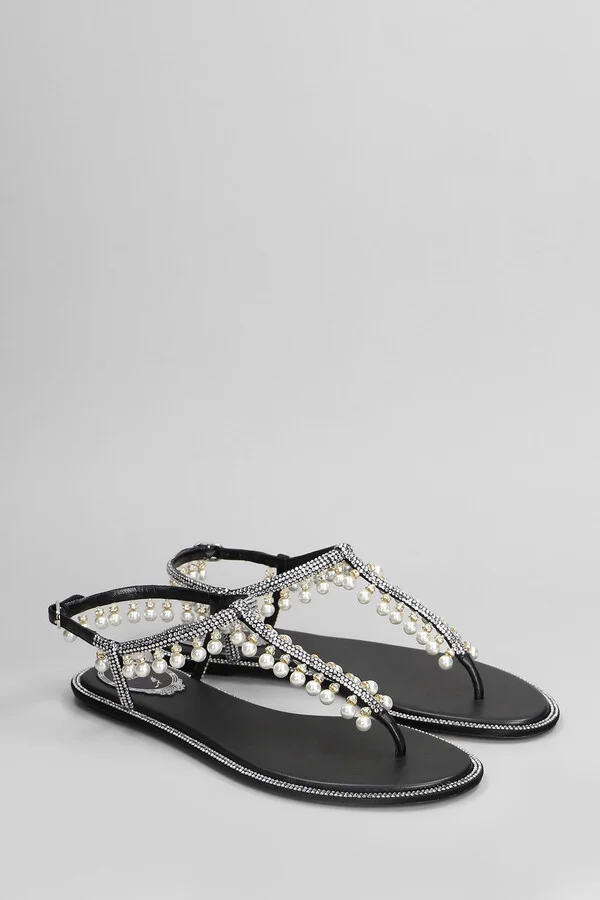 Diana Flats In Black Leather - Image 2