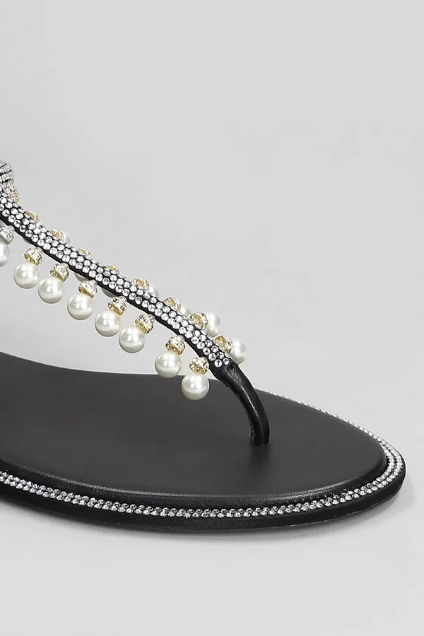 Diana Flats In Black Leather - Image 5