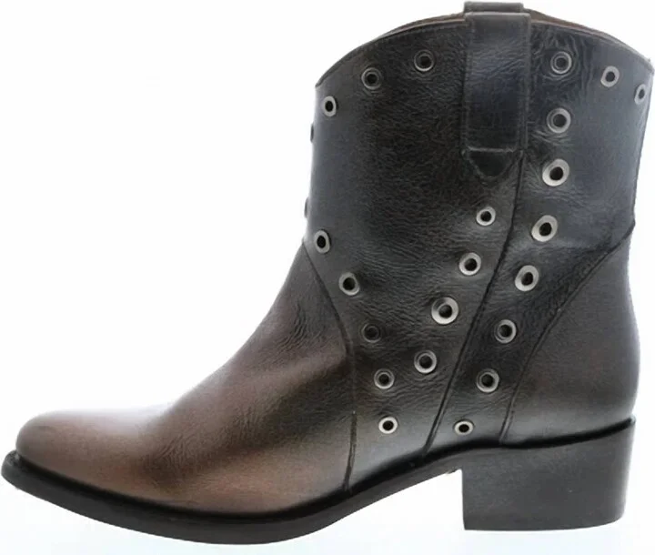 Diana Grommet Short Boot In Pewter Ombre