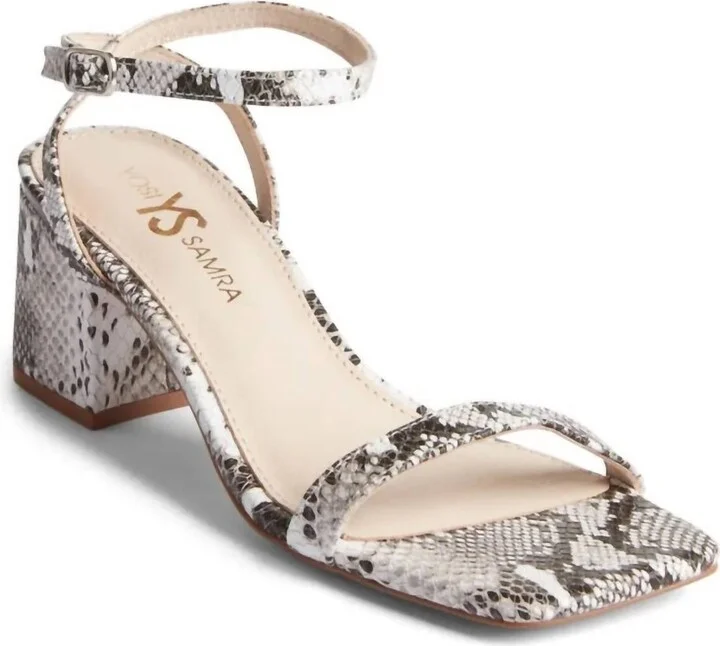 Diana Heels In Natural Snake