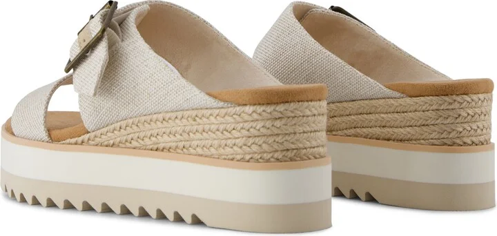 Diana Mule Buckle Wedge Sandal Natural Yarn Dye - Image 5
