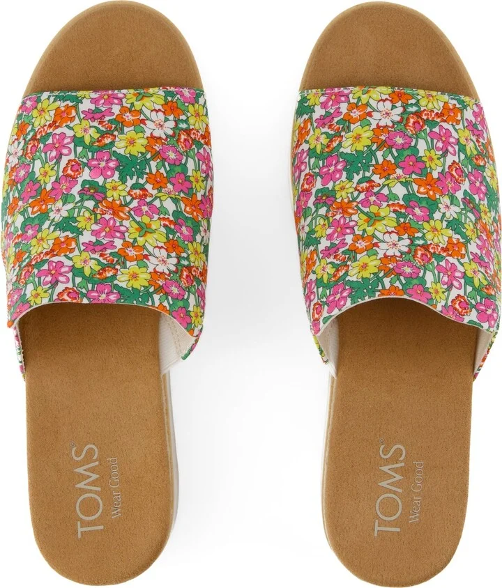 Diana Mule Roses Liberty Print Wedge Sandal - Image 5