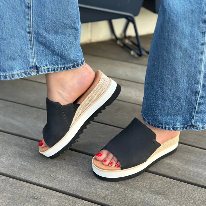 Diana Mule Wedge Sandal Leather - Image 2