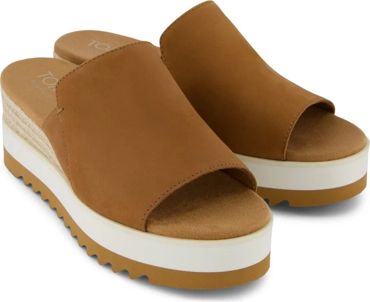 Diana Mule Wedge Sandal Sugar Leather - Image 4