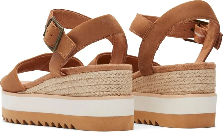 Diana Tan Leather Wedge Sandal - Image 6