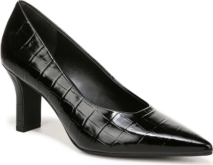 Dianen Croc Embossed Pointed Toe Pump