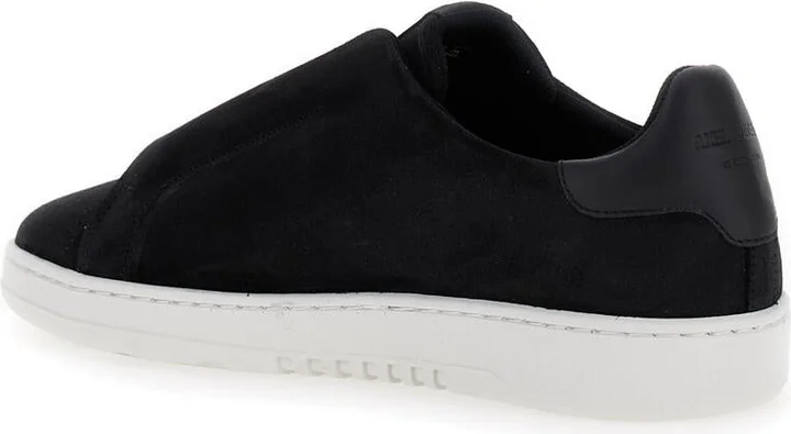 'Dice Laceless' Black Low Top Slip-On Sneakers In Suede Man - Image 2