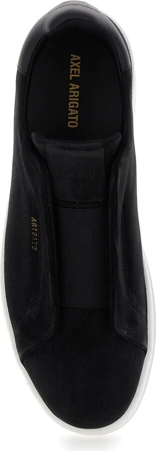 'Dice Laceless' Black Low Top Slip-On Sneakers In Suede Man - Image 3