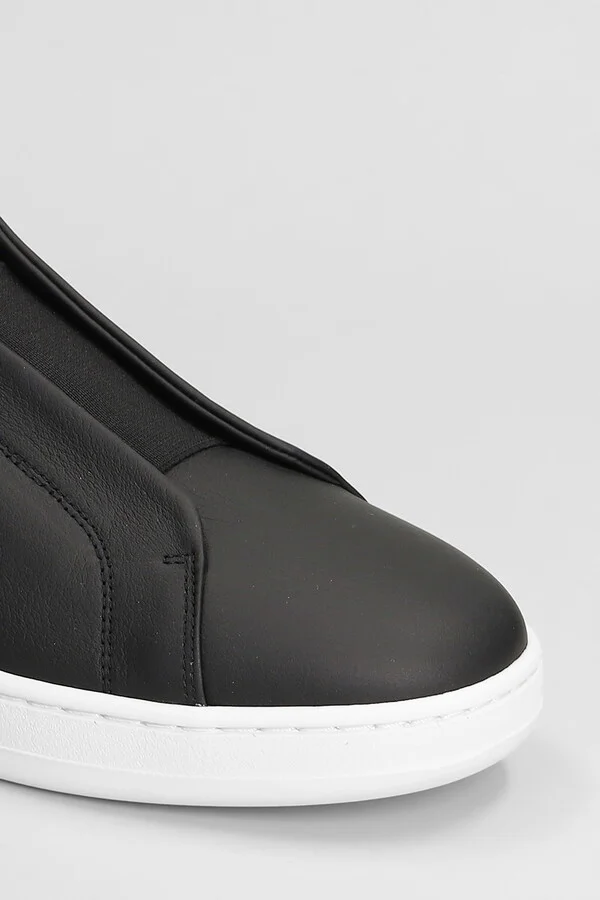 Dice Laceless Sneakers In Black Leather - Image 5