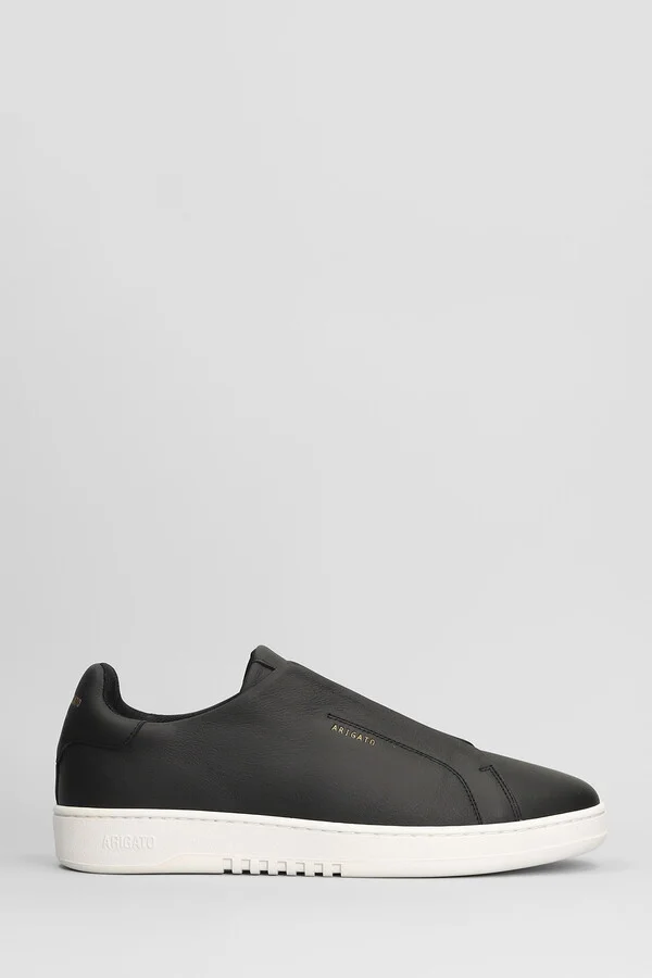 Dice Laceless Sneakers In Black Leather