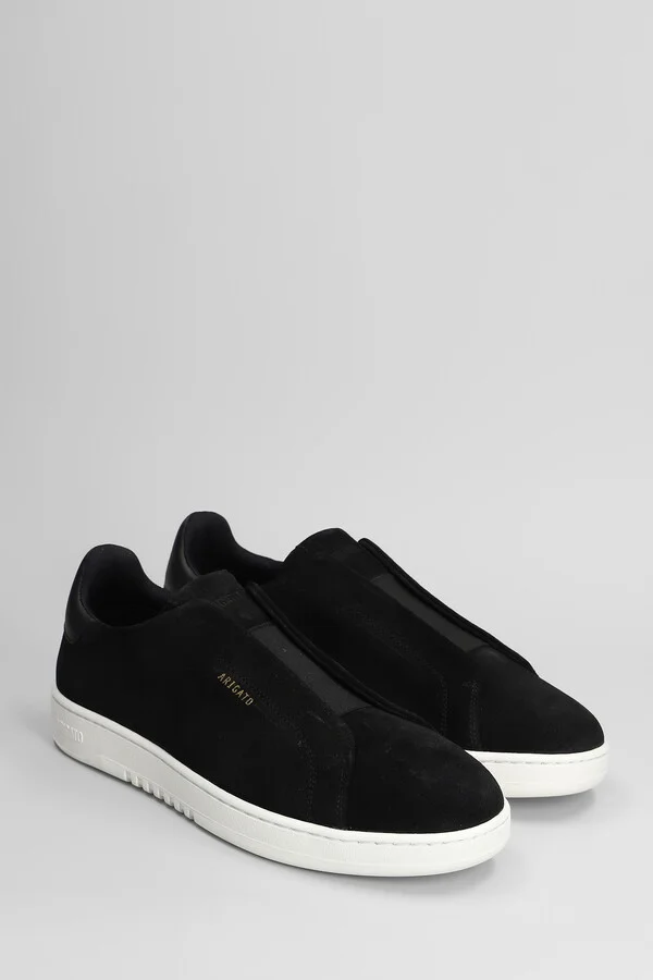 Dice Laceless Sneakers In Black Suede - Image 2