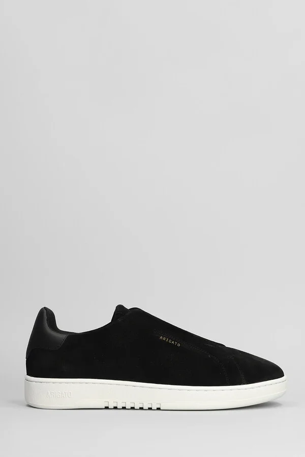 Dice Laceless Sneakers In Black Suede
