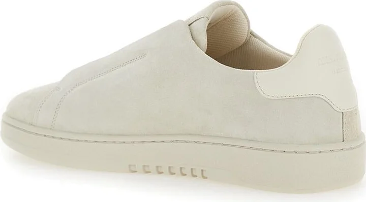 'Dice Laceless' White Low Top Slip-On Sneakers In Suede Man - Image 2