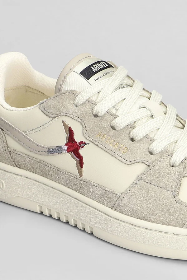 Dice Lo Bee Bird Sneakers In Beige Suede And Leather - Image 5