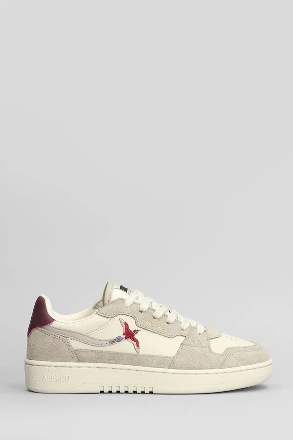 Dice Lo Bee Bird Sneakers In Beige Suede And Leather