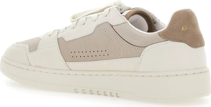'Dice Lo' Beige Low Top Sneakers With Logo Patch On The Tongue And Logo Lettering On The Heel In Leather Man - Image 3