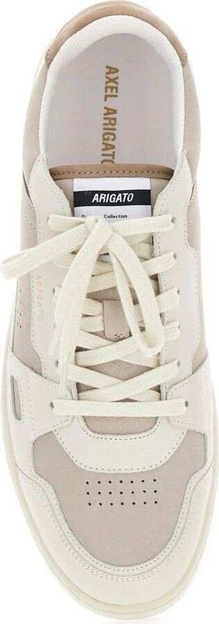 'Dice Lo' Beige Low Top Sneakers With Logo Patch On The Tongue And Logo Lettering On The Heel In Leather Man - Image 4
