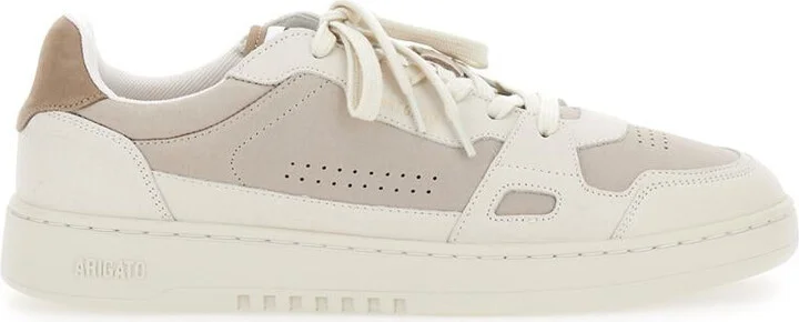'Dice Lo' Beige Low Top Sneakers With Logo Patch On The Tongue And Logo Lettering On The Heel In Leather Man