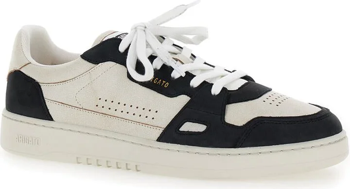 'Dice Lo' Black And Beige Two-Tone Sneakers In Calf Leather Man