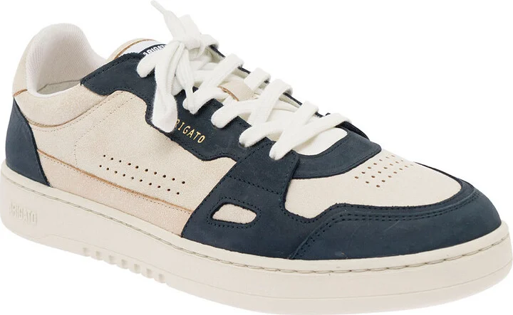 'dice Lo' Blue And White Two-tone Sneakers In Calf Leather Man