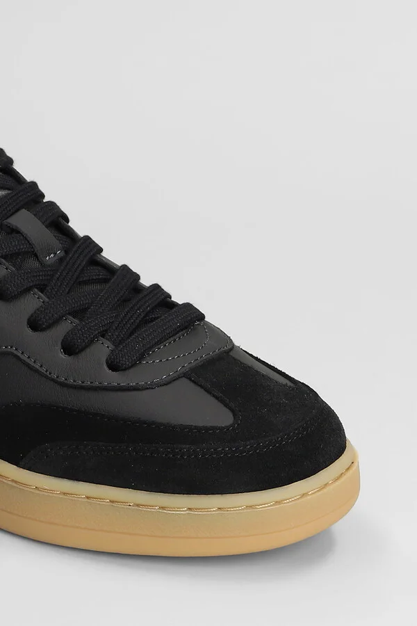 Dice T-toe Sneakers In Black Suede And Leather - Image 5