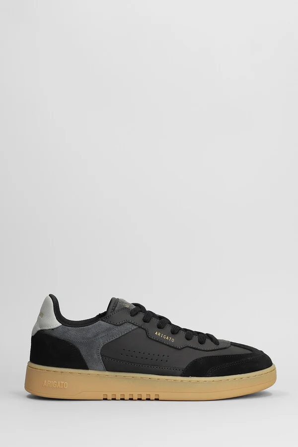 Dice T-toe Sneakers In Black Suede And Leather
