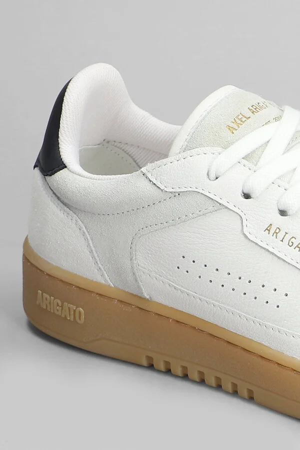 Dice T-toe Sneakers In White Leather - Image 5