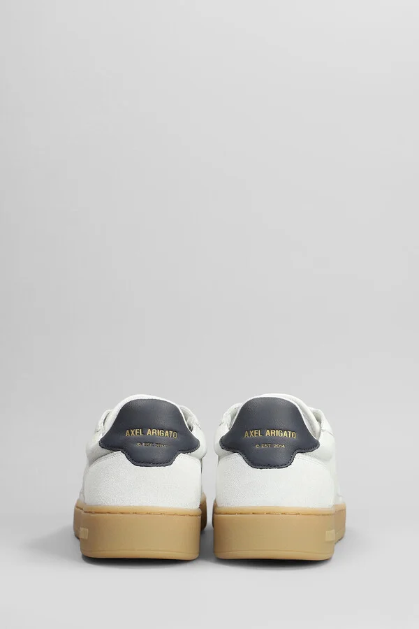 Dice T-toe Sneakers In White Suede And Leather - Image 4