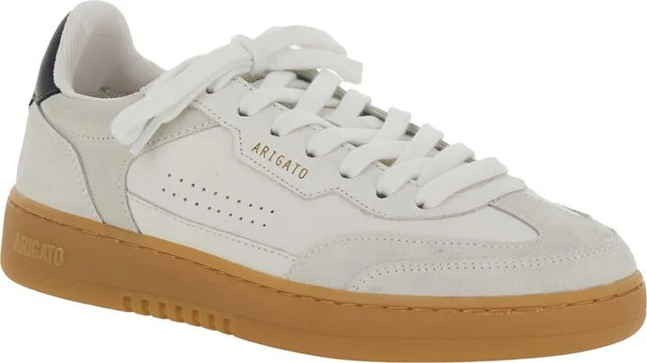 'dice T-toe' White Low Top Sneakers With Logo Patch On The Tongue And Logo Lettering On The Rear In Leather Man