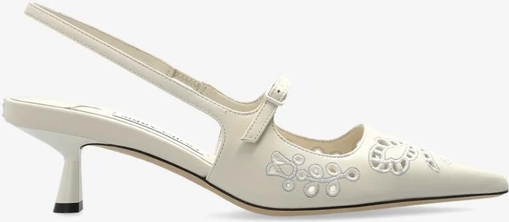 Didi 45 Embroidered Slingback Pumps