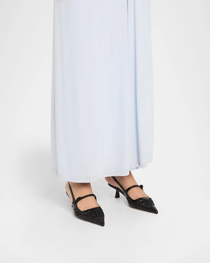 Didi 45 Leather Embroidered Slingback Pumps - Image 5
