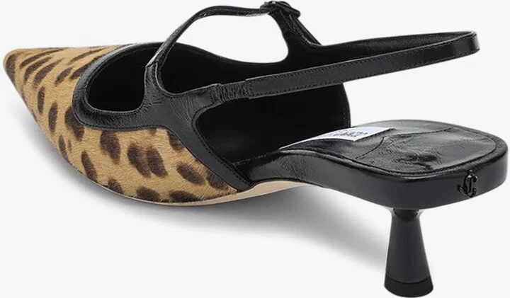 Didi 45 Leopard Print Slingback Pumps - Image 2