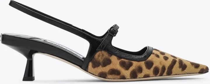 Didi 45 Leopard Print Slingback Pumps