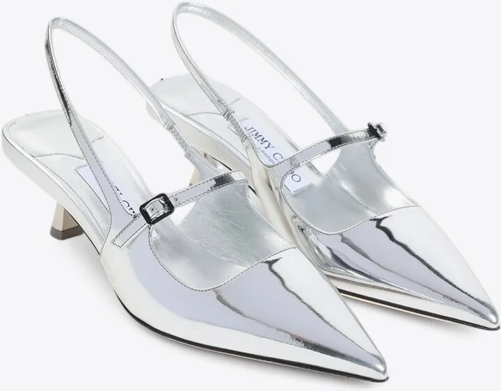 Didi 45 Metallic Leather Pumps - Image 2