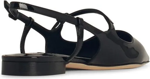 'didi' Black Leather Ballet Flats - Image 3