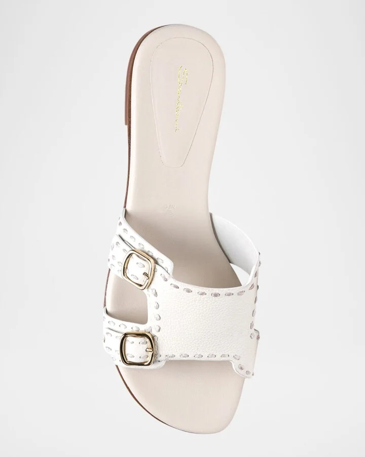 Didi Double-Monk Flat Slide Sandals - Image 4