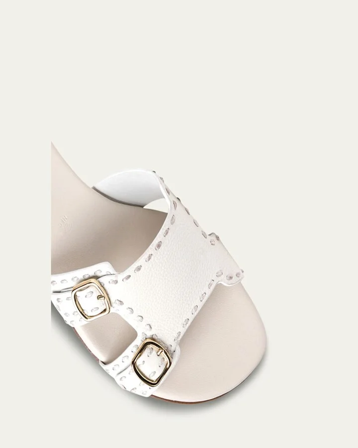 Didi Double-Monk Flat Slide Sandals - Image 7