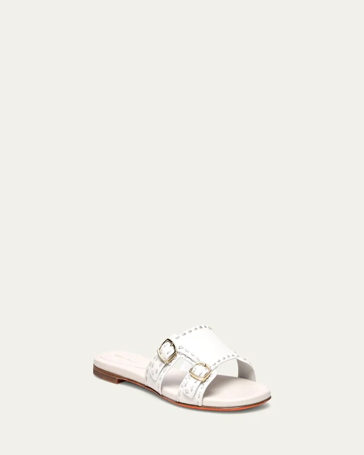 Didi Double-Monk Flat Slide Sandals - Image 8
