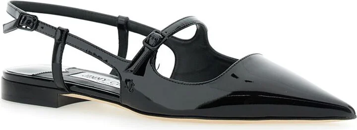 'Didi Flat' Black Ballerinas With Shiny Finish In Leather Woman - Image 2