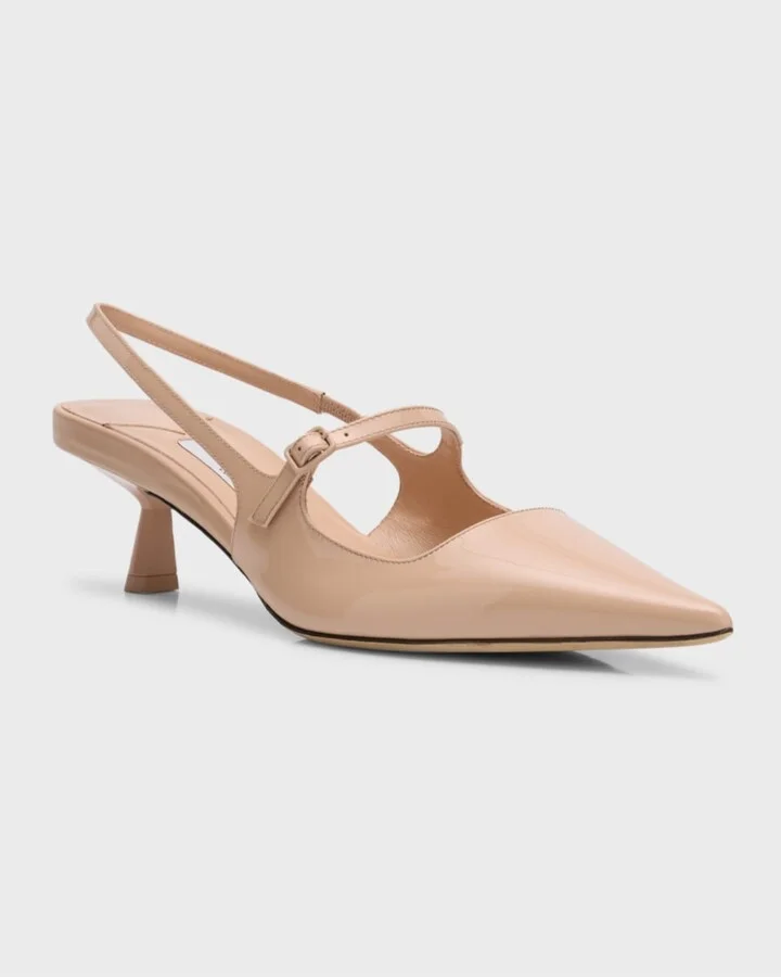 Didi Leather Mary Jane Slingback Pumps - Image 2