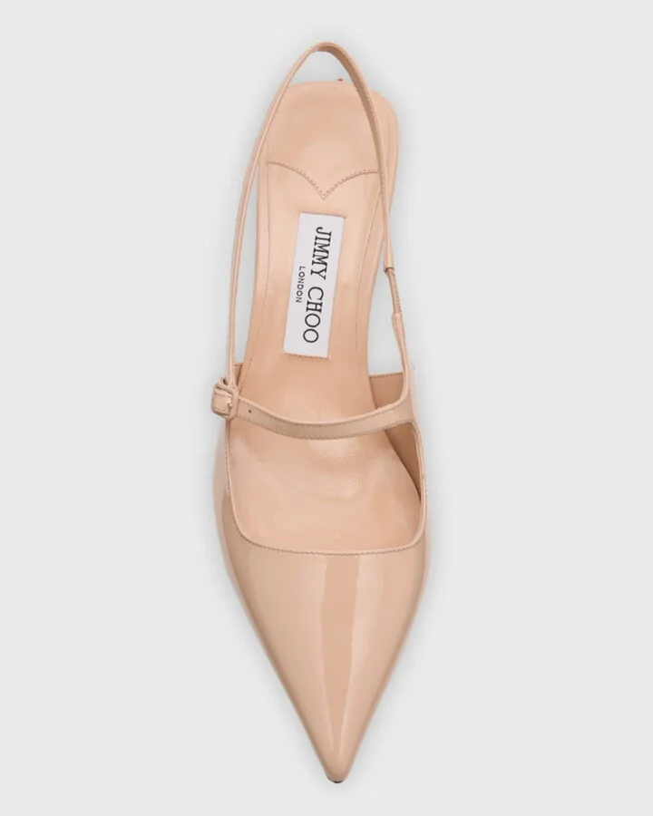 Didi Leather Mary Jane Slingback Pumps - Image 10