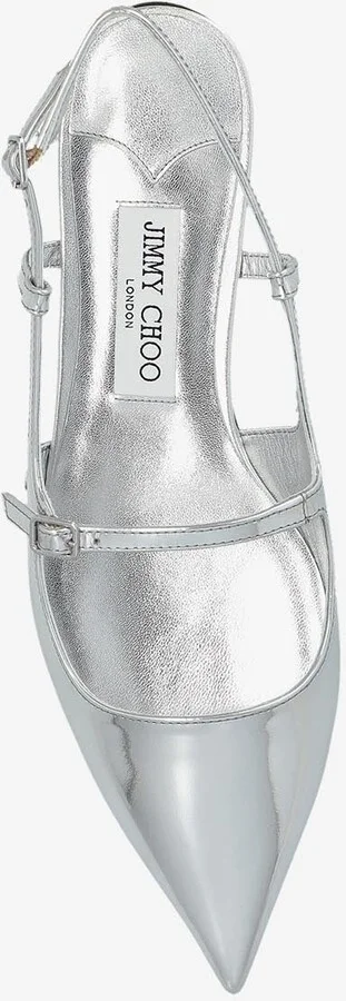 Didi Metallic Leather Slingback Flats - Image 3