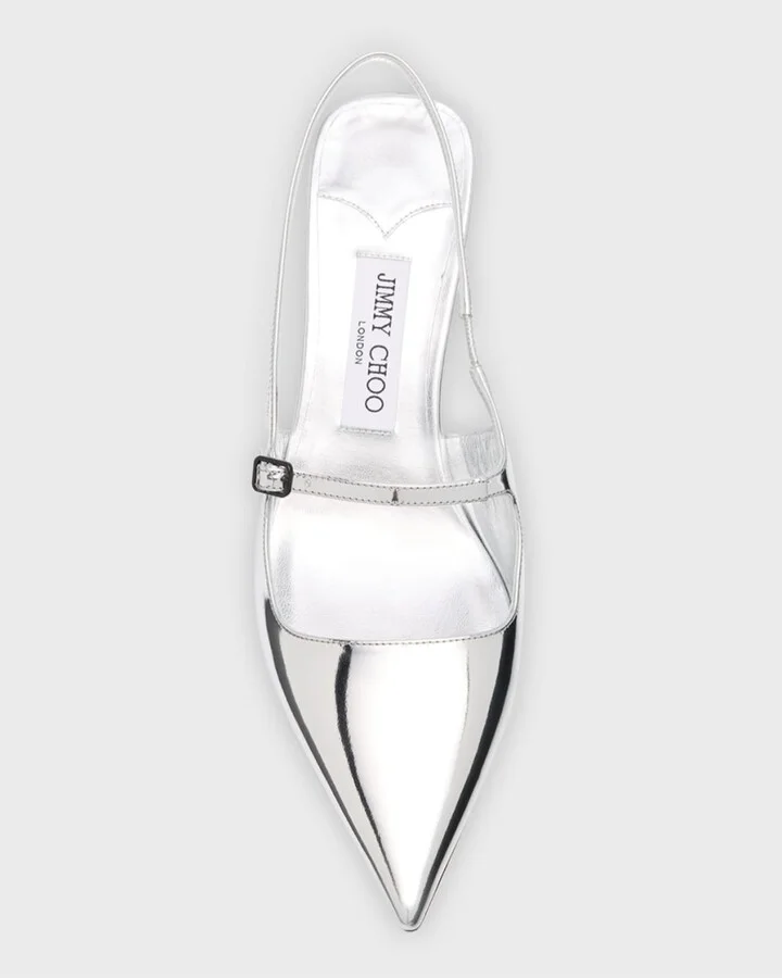 Didi Metallic Mary Jane Slingback Pumps - Image 3